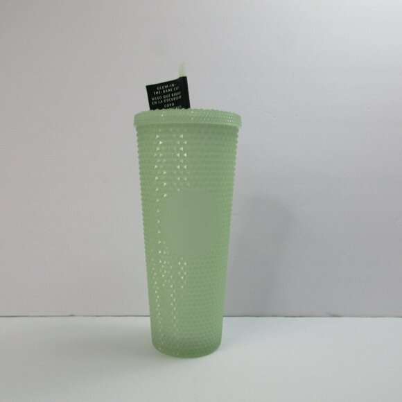 Starbucks Glow In The Dark Cold Cup‎ Light Green Studded Tumbler Grande 24 Oz - Picture 10 of 10